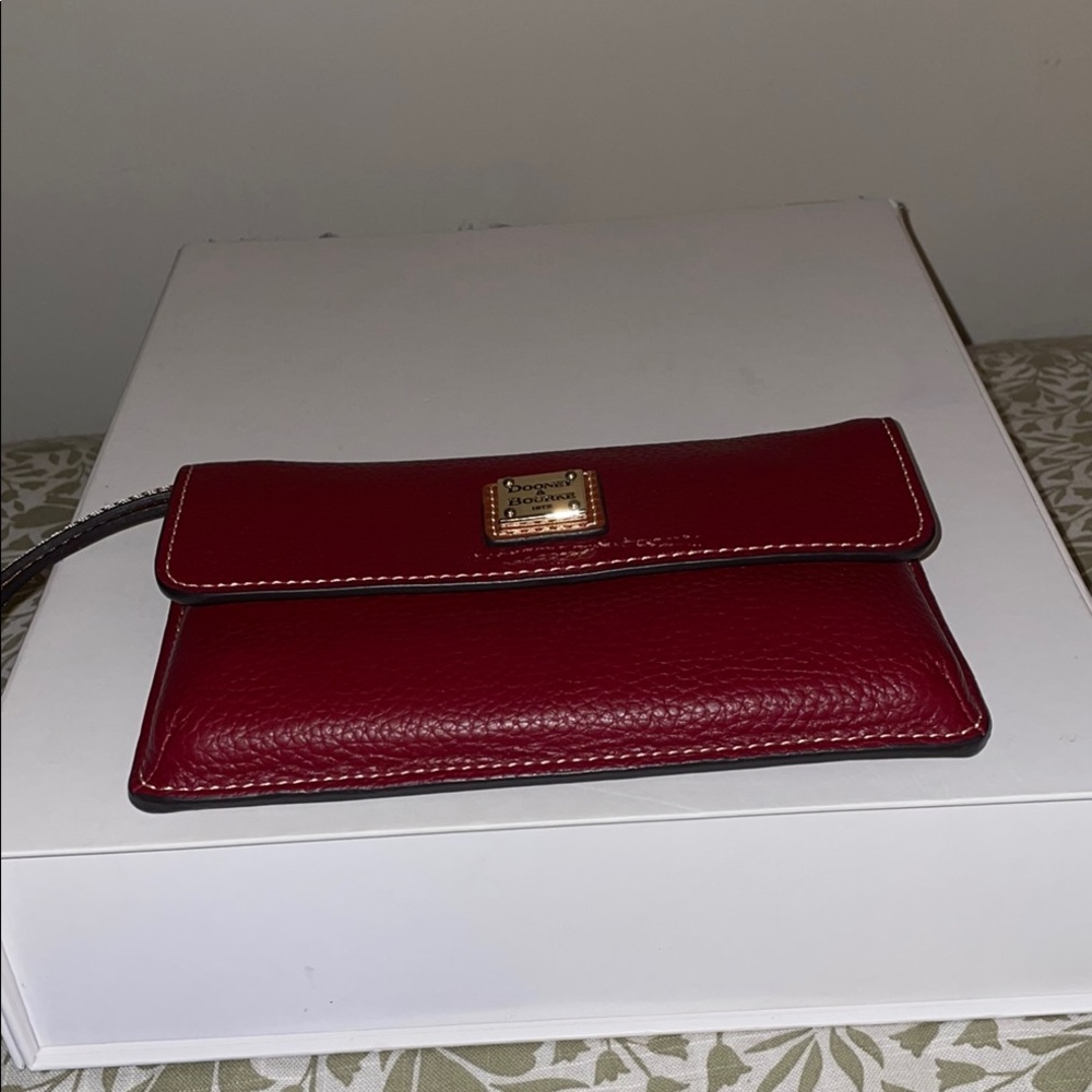 Dooney & Bourke Cherry Red Leather Wristlet